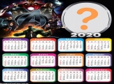 Colagem de Foto Calendário 2020 Vingadores Avengers