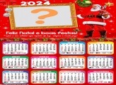 Calendário 2024 Papai Noel Coca Cola Colar Foto