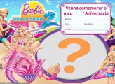 Convite Barbie Vida de Sereia