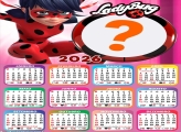 Calendário 2026 LadyBug Miraculous Foto Moldura