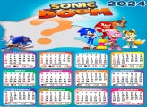 Calendário 2024 Sonic Boom Infantil Colagem de Foto