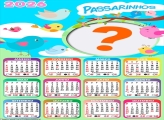 Calendário 2026 Passarinhos Emoldurar Foto Online
