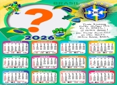 Calendário 2026 Hino Brasileiro Copa do Mundo Montar Foto Grátis