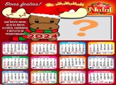 Calendário 2024 Rena Mascote do Papai Noel Colar Imagem