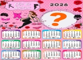 Calendário 2026 Chá de Lingerie Fazer Colagem Grátis