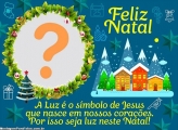 FotoMontagem Símbolo de Jesus que nasce Feliz Natal