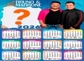 Calendário 2026 Bruno e Marrone Colagem de Fotos