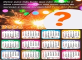 Calendário 2026 Ano Novo Cheio de Sucesso Foto Montagem
