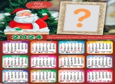 Calendário 2024 Papai Noel na Chaminé com Foto Online