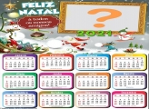 Calendário 2021 de Amizade Feliz Natal