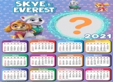 Calendário 2021 Skye e Everest Moldura Infantil