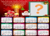 Calendário 2024 Presente com quem Amamos Feliz Natal Mensagem Moldura