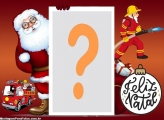 Papai Noel Bombeiros Editar Online Moldura