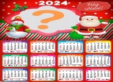 CalendÃ¡rio 2024 Feliz Natal Papai Noel Cute Fazer Montagem