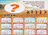 Calendário 2026 Desejos de Feliz Ano Novo Mensagem Colagem Online