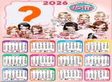 Calendário 2026 Jolie Desenho Juntar Foto Online
