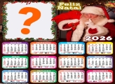 Calendário 2026 Papai Noel Verdadeiro Feliz Natal Fazer Colagem Grátis