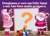 Papai Noel Rosa Colar Foto Grátis Feliz Natal