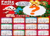 Calendário 2026 Feliz Natal Mônica Foto Colagem