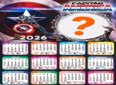 Calendário 2026 Capitão América Colar Foto Online