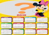 Calendário 2019 Minnie de Amarelo