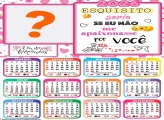Calendário 2026 Se eu não Apaixonasse Foto Colagem