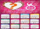 Calendário 2026 Frase Dia da Mulher Montagem de Foto