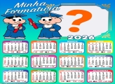 Calendário 2026 Minha Formatura Mônica e Cebolinha Colagem de Fotos