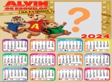 Calendário 2024 Alvin e os Esquilos Foto Grátis Online