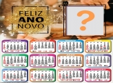 Calendário 2022 Moldura Online Feliz Ano Novo