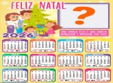 Calendário 2026 Família Abençoada Feliz Natal Emoldurar Foto Online