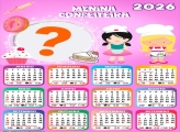 Calendário 2026 Menina Confeiteira Colagem de Fotos