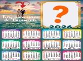 Calendário 2026 Feliz Aniversário de Casamento Emoldurar Foto Online