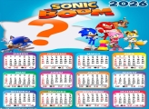 Calendário 2026 Sonic Boom para FotoMontagem