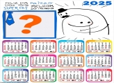 Calendário 2025 Super Pai Bentô Moldura Online