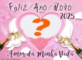 Feliz Ano Novo para Namorados 2025 Foto Colagem