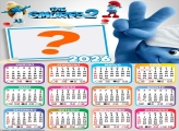 Calendário 2026 Os Smurfs 2 Fazer Colagem Grátis