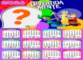 Calendário 2026 Divertidamente Personagens Emoldurar Foto Online