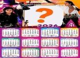 Calendário 2026 Michael Jackson Colagem de Fotos