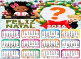 Calendário 2026 Feliz Natal Poderosa Chefinha Montagem de Foto
