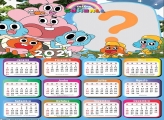 Calendário 2021 Gumball Colagem de Foto Grátis