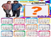 Calendário 2026 Cesar Menotti e Fabiano Foto Moldura