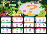 Calendário 2021 Dinosauro Baby Infantil