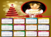 FotoMoldura Calendário 2018 Laço Natal