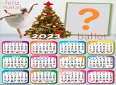 Calendário 2023 Feliz Natal Ballet Montar Foto Online