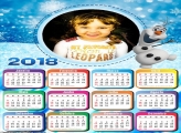 Calendário 2018 Boneco de Neve Frozen