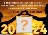 Feliz 2024 Vislumbrar Novos Horizontes Colar Foto Grátis