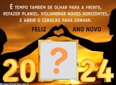 Feliz 2024 Vislumbrar Novos Horizontes Colar Foto Grátis