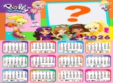 Calendário 2026 Polly Pocket Fazer Colagem Grátis