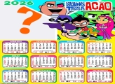 Calendário 2026 Os Jovens Titãs em Ação Emoldurar Foto Online